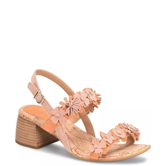 Born Women's Square Toe Sandals, Light Orange Salmon - Picture 8 of 11